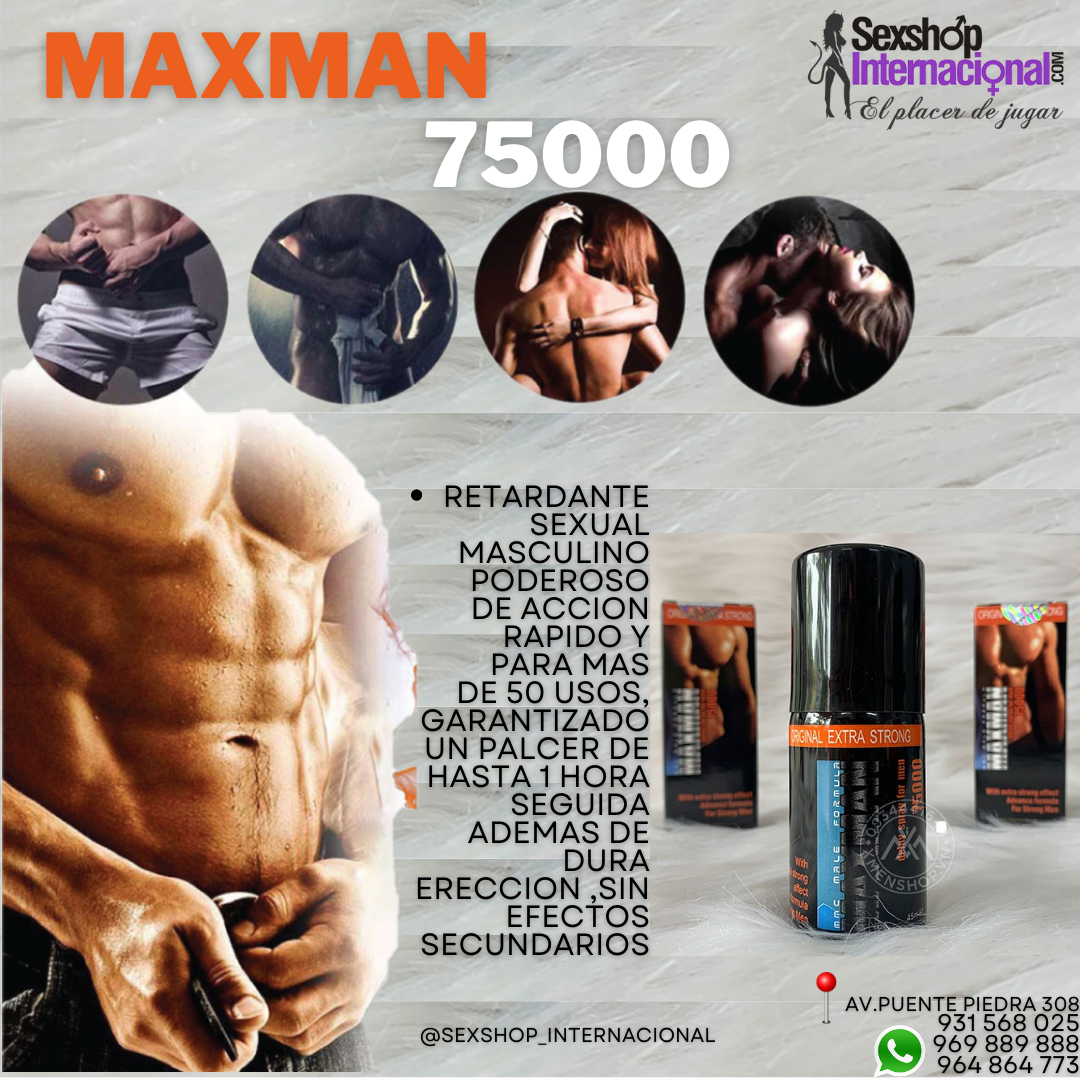 MAXMAN 75000 RETARDANTE SEXUAL DE ACCIÓN RÁPIDO SEXSHOP 931568025